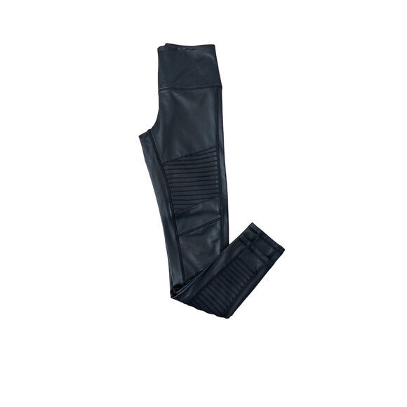 7 For All Mankind Pants - 7 For All Mankind Womens Faux Leather Moto Leggings XS Black